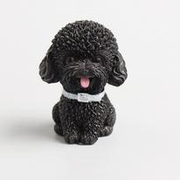 Resin Dog Animal Model Cute Simulated Dog Ornament Car Accessories Dog Figurine  Children Kids juoda