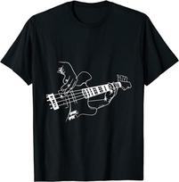 Boso Gitaros Grojėjas Muzika Gitaristas Muzikantas Marškinėliai Unisex Marškinėliai S