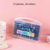 Dual Tip Glitter Metallic Art Markers 24/48/72/96 Colors Paint Pens for Art College Student Portfolio Creation 12pcs