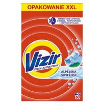 Vizir Alpine Freshness skalbimo milteliai baltiems ir šviesiems audiniams XXL 3,3 kg (60 skalavimų)