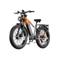 BURCHDA RX50 Dvigubo variklio elektrinis dviratis, 4000W, 48V 20Ah išimama baterija, 64 km/h didžiausias greitis, pilna pakaba, – suaugusiems vairuotojams geltona