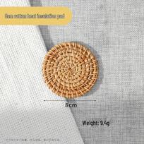Rotango karščiui atsparių padėkliukų ir padėklių rinkinys beige