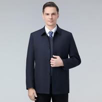 New Down Jacket for Men's Winter Mid-length Style Can Be Removed Inward Liner Daddy's Clothing Business Lapel Thermal Jacket M