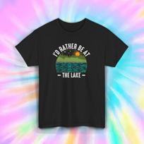 I'd Rather Be at The Lake Shirt Camping Fishing Outdoor Vacation Gift S-5XL 4XL
