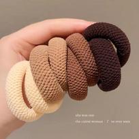 High-Elasticity Thick Hair Bands: Durable, Seamless, Wide Hair Ties for High Ponytails and Buns