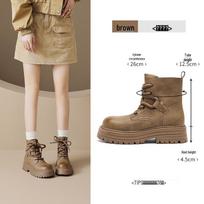 Augusden Women's Retro Martin Boots 2025 - Autumn Ankle Boots with Thick Soles, British Style. Size 38