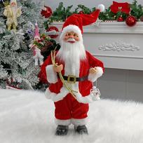 New Santa Claus Plush Toy Christmas Decoration Standing Elder Children's Gift Ornament 12inch （17*10* 30cm ）