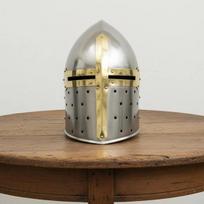 Rankų darbo Viduramžių XIV a. Didysis Šalmas Puikiai tinka Renesanso mugėms, Cosplay, LARP, Helovino kostiumams Autentiškas Plieno Šarvas Dovana
