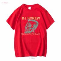 DJ Screw T shirt printed on 100 cotton vintage Washed Versatile Casual streetwear homme graphic designer clothes Soft S red
