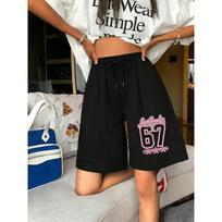 Pant Usa Number 67 And Stars Pattern Women'S Shorts Pocket Wide Leg Pant Summer Pants Breathable Beach Clothing S