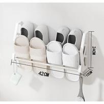 Shoemaker Organizer Nail Free And Hole Free Shoe Rack Bathroom Slipper Rack Simple Multi-Layer Assembly Wall Mounted Storage Rac