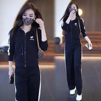 Versatile Slim Fit Sports Pants & Hooded Zipper Jacket Set XL