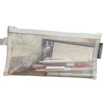 Pencil Case Fully Transparent Large Capacity Mesh Pen Bag Exams Security Check Friendly Easy Stationery Storage Pouch