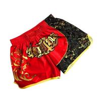 Unisex Muay Thai šortai Lediniu šilku marginti siuvinėjimai Elastinis juosmuo Boksas Kova Kikboksas Grappling Treniruotės Treniruotės Sporto šortai XL