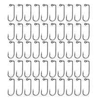 50Pcs Long Shank Bend Jig Hook High Carbon Steel Fishing Jig Hook 90 Degree Jig Hook, Aberdeen Jig Hook Barbarian Hook