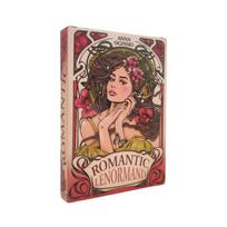 Lenormand Romantic Oracle Cards 37 Pcs Deck 10.2X7.2Cm English Vision Art Nouveau Floral Motifs For Party Board Playing Games