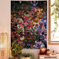 Fnaf F-Five-nights-At-F-Freddys Žaidimo Spausdinamas Didelis Sieninis Gobelenas Kabantis Tarot Hippie Sieniniai Kilimai Studentų Bendrabučio Menas Namų Dekoras 100X70CM