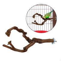 Parrot Bird Stand Tree Branch Resk Holder Toys Perches for Grinding Rest Pet Supplies Two Branches