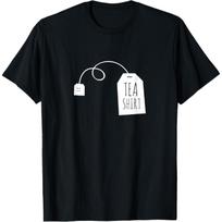 Tea shirt funny tea lover tea bag hot drinks word game T-Shirt S