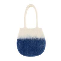 Marushin Mini Bag, Nepalese Round Bag, Gradient Blue, Handmade, Fair Trade Product, 0395021000
