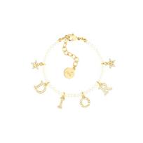 Dior Evolution Bracelet Letter Decoration Pearl Women jewelry Gold B1273DVOCY-D301 Gold