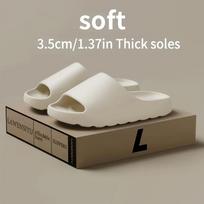 Unisex Thick Sole Cloud Slides Cushioned Non-slip EVA Slippers for Indoor Outdoor 36