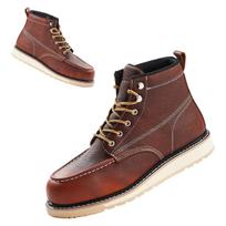 Steel Toe Work Boots UK Size 7.5 Waterproof Moc Toe for Men Slip-Resistant