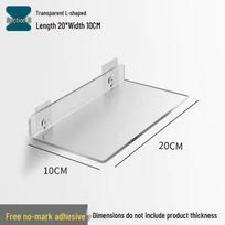 Clear Acrylic Wall-Mounted Storage Shelf for Bedroom and Bathroom