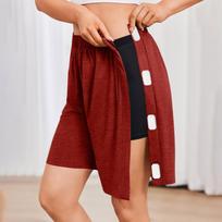 Unisex Tear-Away Shorts Snap Closure Cotton Athletic Shorts Post Knee Surgery Recovery Hip Replacement Recovery Pants with Pockets XXL