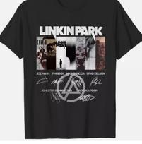 26 Linkin Park Logotipas Roko Grupės Parašo Marškinėliai TEE Nauji Juodi Marškinėliai Viso Dydžio S-5XL Unisex Marškinėliai S įvairiaspalvis