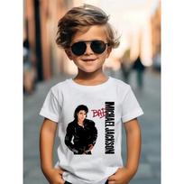 Vaikų Michael Jackson Rock N Roll Marškinėliai Vaikų Mada Apvalia Kaklo Viršutinė Dalis Vasariniai Laisvalaikio Drabužiai Kūdikiams Berniukams Ir Mergaitėms 110 black