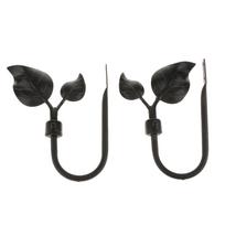 Window Curtain Holdback Hook Heavy Duty Aluminum Alloy Wall Hook Drapery Support for Curtain Rail Bars