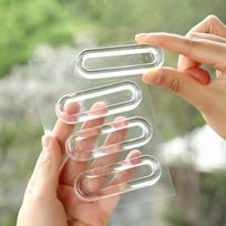 4 vnt. Skaidrus plastikas Minkštas PU Durų rankena Lipni stumdomųjų durų rankena Virtuvės spintelės Stiklinės stumdomos durys Stalčiaus rankena onesize