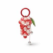 Beaded Grape Keychain Pendant Zinc Zinc Alloy Bag Charm Aesthetic Fruit Keyring  Girls