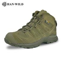 Hanye Men's Tactical Mid-Top Desert Hiking and Camping Boots 44