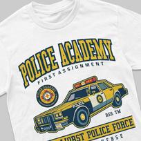 Vintage Retro T-Shirt Police Academy Lustig Humor Comedy 80s 90s 3XL