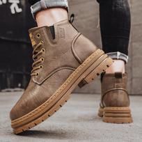 Ankle Boots for Men Ankle Men's Fashion Classic Casual Oxford Style Shoes Hiking  Classic Shoes for Men Fashion Boots Brown Tie 39