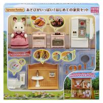 Sylvanian Families lėlės ir baldų rinkinys Pirmieji baldai ST Mark Amžius 3+ ir žaislas Sylvanian Epoch [Visas smagumas! Rinkinys] SE-203 Sertifikuotas, Aukštyn, Lėlių namelis, gray