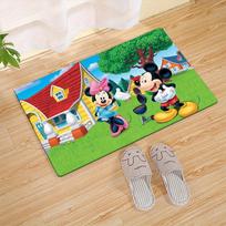 1 vnt. Mikio ir Mini pelės kilimas, neslystantis grindų kilimėlis, animacinių personažų dizainas, minkštas aksomas, kambario dekoras, skalbiamas vidaus kilimas 60cm by 90cm