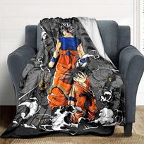 1 vnt. DragonBallZ, Goku flanelinis pledas [Jaukus metamas pledas] Sofai, lovai, kelionėms, stovyklavimui, svetainei, biurui, sofai, kėdei ir lovai 80x120cm