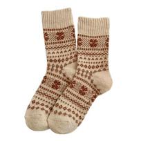 Knitted Wool Hiking Socks Breathable Boot Work Socks Warm Winter Thick Socks Thermal Socks for Cold Weather Gift 1 Pair