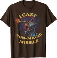 I Cast Non-Magic Missile Funny Wizard Parody Meme T-Shirt L