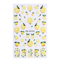 Fruit Nail Art Stickers Self-adhesive Lemon Strawberry Blueberry Manicure Decor Decals Easy Apply Home Salon DIY Nail Supplies 1