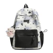 Printed Backpack Student Schoolbag Lightweight Backpack