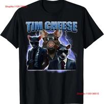 Tim Cheese Funny Dank Meme Brainrot Humor T Shirt vintage Washed designer clothes streetwear graphic Versatile homme Stylish S