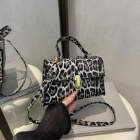 Vintage Leopard Printing Shoulder Bags Small PU Leather Crossbody Bags For Women Brand Handbags CLE 20x7x13cm
