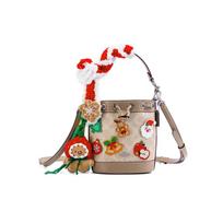 COACH handbag [Customized bag] Dempsey 15 Fairy Tale Ding Duo Embroidered Patch Festive and Cute Fashionable and Versatile Simple Fairy tale wandering