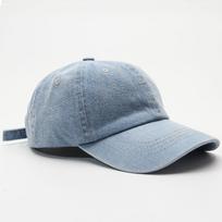 Denim Cap Summer Light Version Solid Color Casual Baseball Cap Women'S Versatile Curved Brim Sun Hat Men'S Trend Adjustable (55-58cm)
