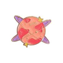 The Eight Planets Brooch, Venus/Earth/Jupiter/Uranus/Neptune Brooch, Metal Badge, Creative Planet Series Brooch, Enamel Pins for Schoolbag Backpack B
