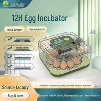WONEGG 12 kiaušinių inkubatorius: Edukacinis inkubatorius su kiaušinių apšvietimo įrenginiu, vandens buteliuku ir permatomu dangčiu 12 Egg Capacity
